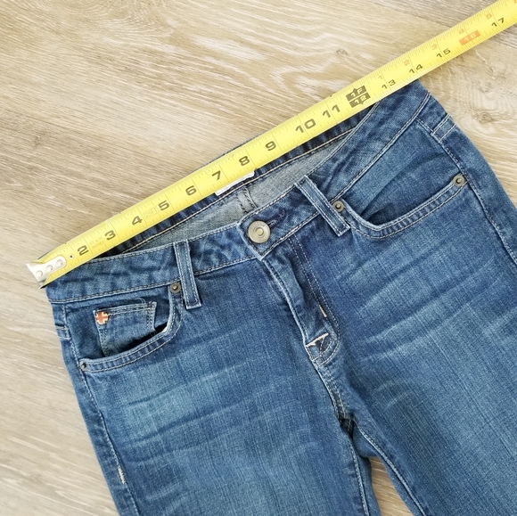 Hudson Vintage Low Rise Wide Leg Flare Women's Y2K Blue Jeans Flap Pockets sz 26 - Picture 8 of 14